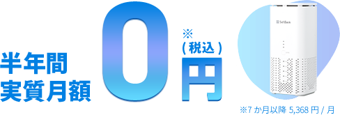 半年間実質月額0円