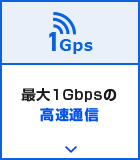 最大1Gbpsの高速通信