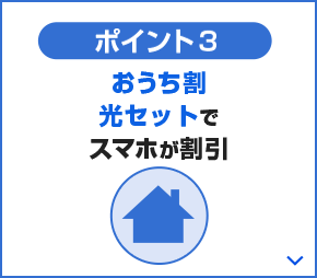 ポイント3 おうち割 光セットでスマホが割引