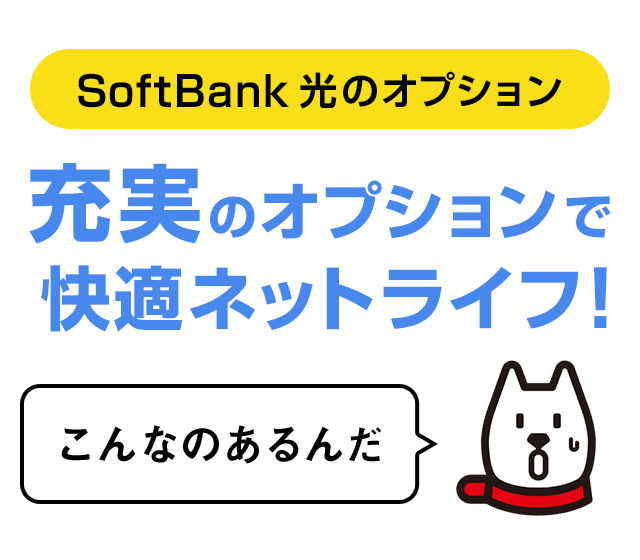 充実のオプションで快適ネットライフ